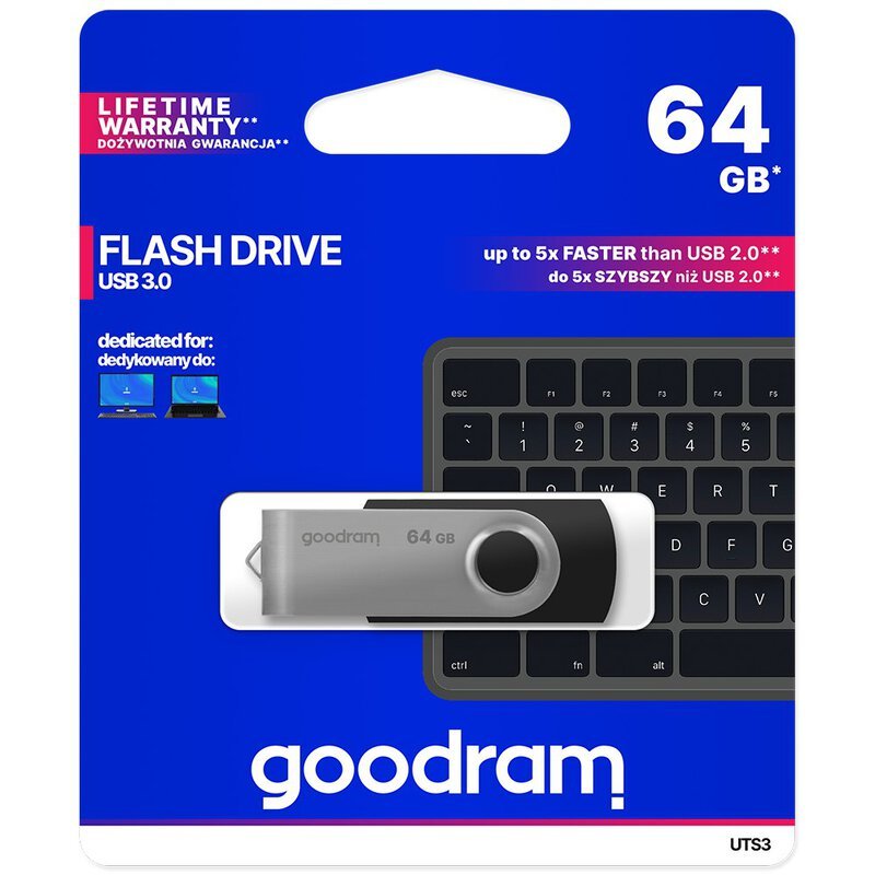 Pamięć Flash USB 64GB 3.0 Czarna /Goodram