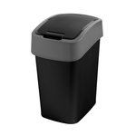 Kosz na śmieci 10L Flip Bin Szaro/Czarny /Curver 229418
