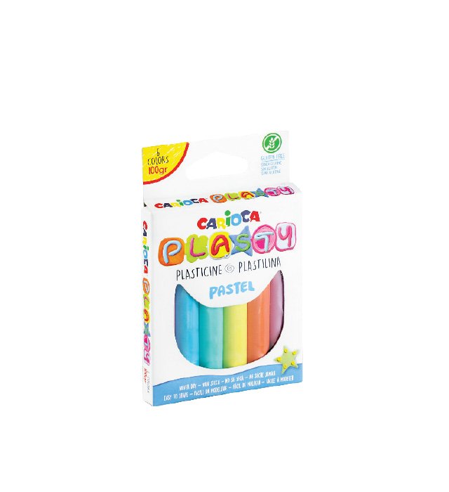 Plastelina 6 kol. 100g pastelowa Carioca PLASTY (42174)