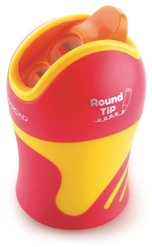 Temperówka Keyroad Color Mate Plastikowa Podwójna Z Pojemnikiem Ostrzenie Zaokrąglone Pakowane Na Displayu Mix Kolorów