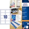 Wizytówki Obustronne Quick&Clean z Mikroperforacją 185g 100szt. Avery 85x54 Białe Matowe No.C32010-10