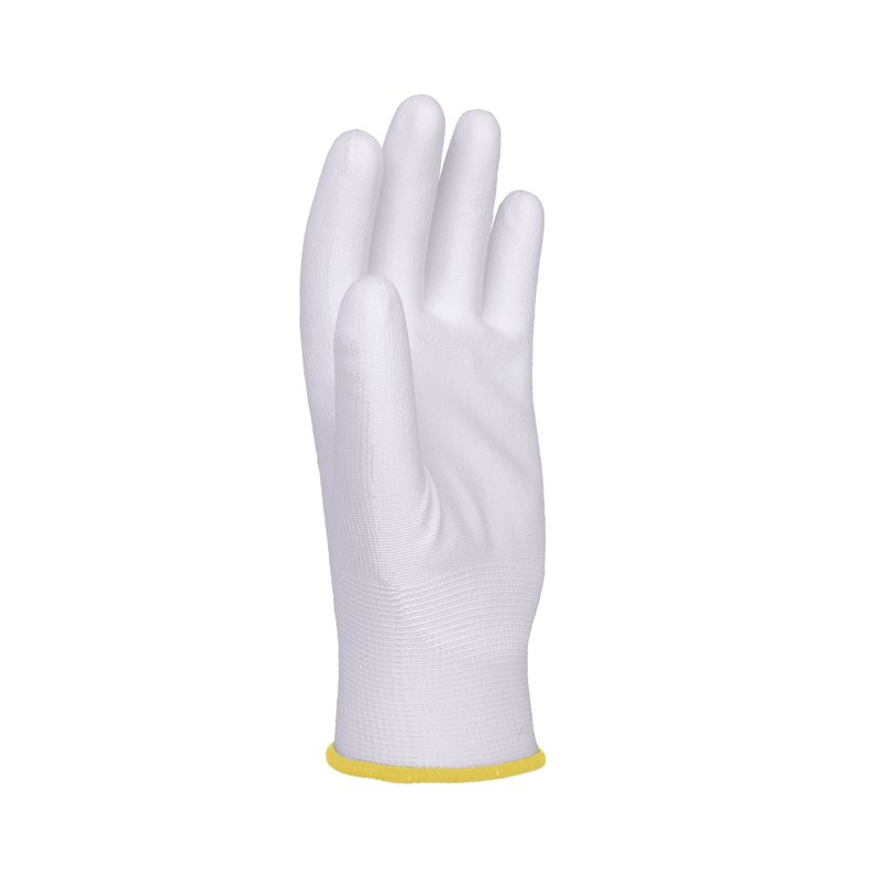 Rękawice Donau Safety Pu White Kat. II Rozm. 8 Białe  /DONAU SAFETY