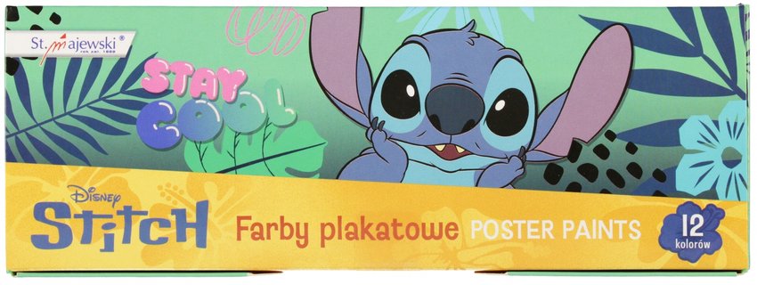 Farby Plakatowe 12kol 20ml Disney Stitch /St.Majewski