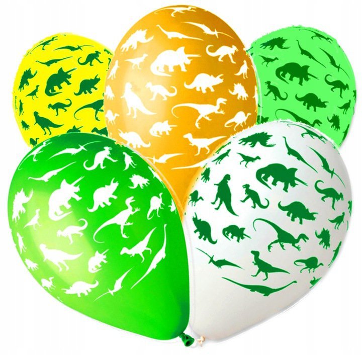 Balony Premium "Dinozaury", 12"/ 5 szt.  /GoDan