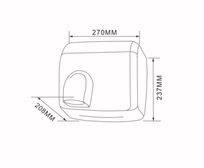 Suszarka do Rąk Turboplast 2300W Stal Matowa /Impeco
