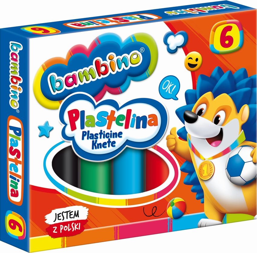 Plastelina Bambino 6 kolorów, 15 g / St.Majewski