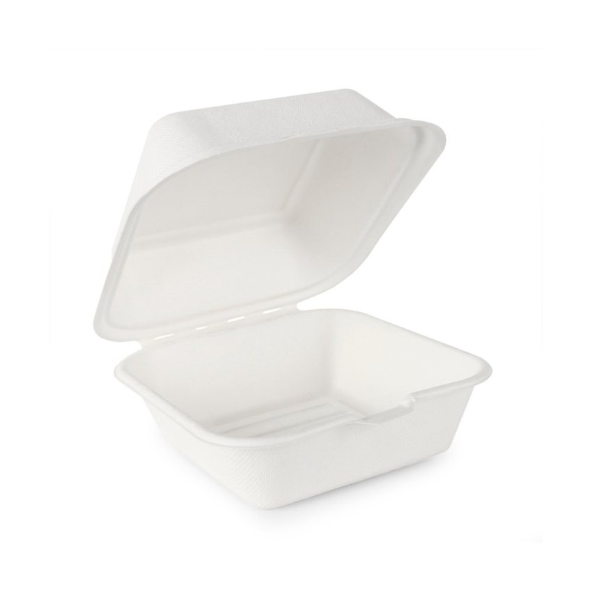 Pojemnik z Trzciny Cukrowej Menubox Hamburger 15x15cm A'50 /LoveNature