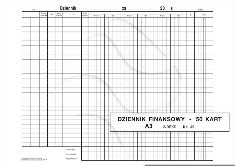 Dziennik Finansowy A3 KS39 /Hetman