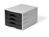 Pojemnik z 4 szufladkami ECO szaro/czarny / Durable