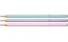 Ołówek Sparkle Pearly Cosmic  3X48 Kol. (Rose Metallic, Ocean Metallic, Violet Metallic) Display Faber-Castell