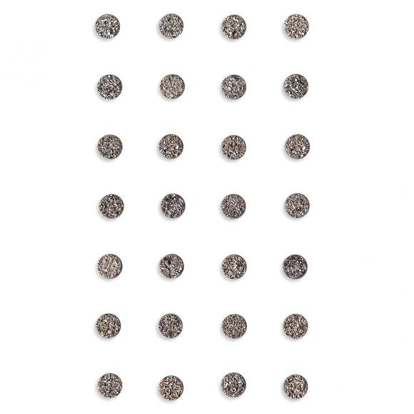 Kryształki samoprzylepne, anthracite, 8 mm - 28 szt.