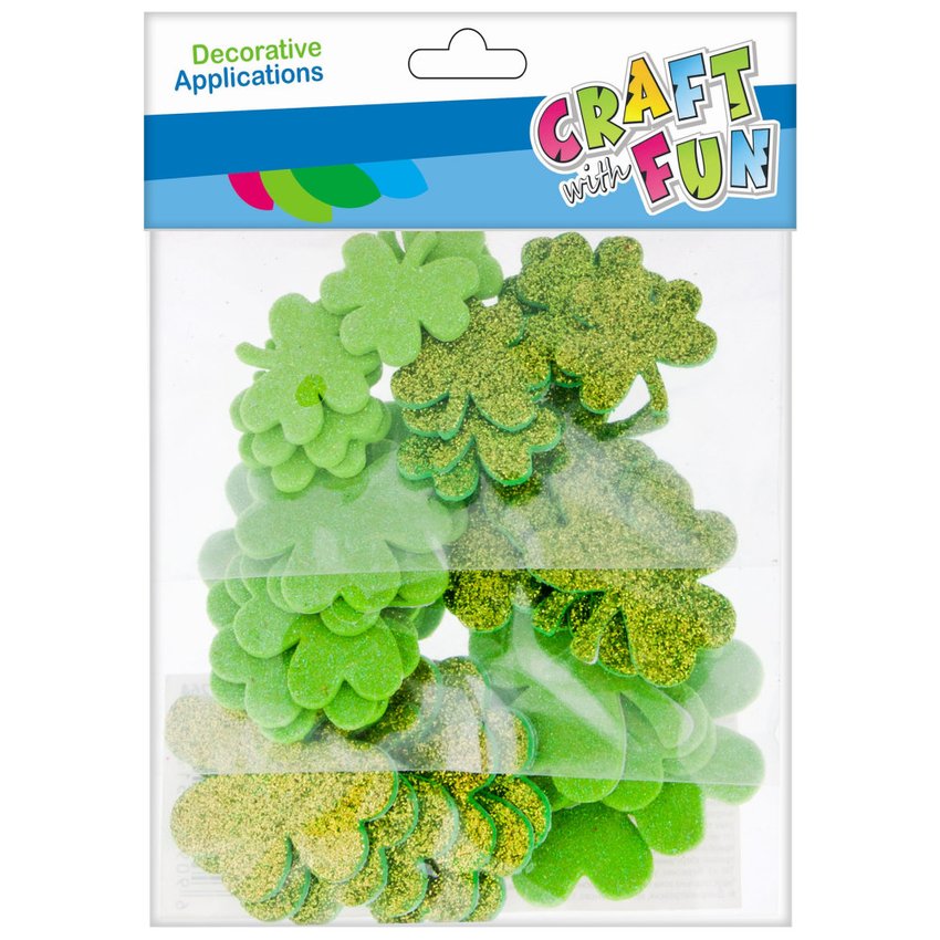Ozdoba dekoracyjna samoprzylepna EVA Koniczyna  /Craft With Fun 463751