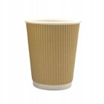 Kubek Papierowy Kraft Ryflowany 250ml śr. 80 Bio 25szt.  /Love Nature