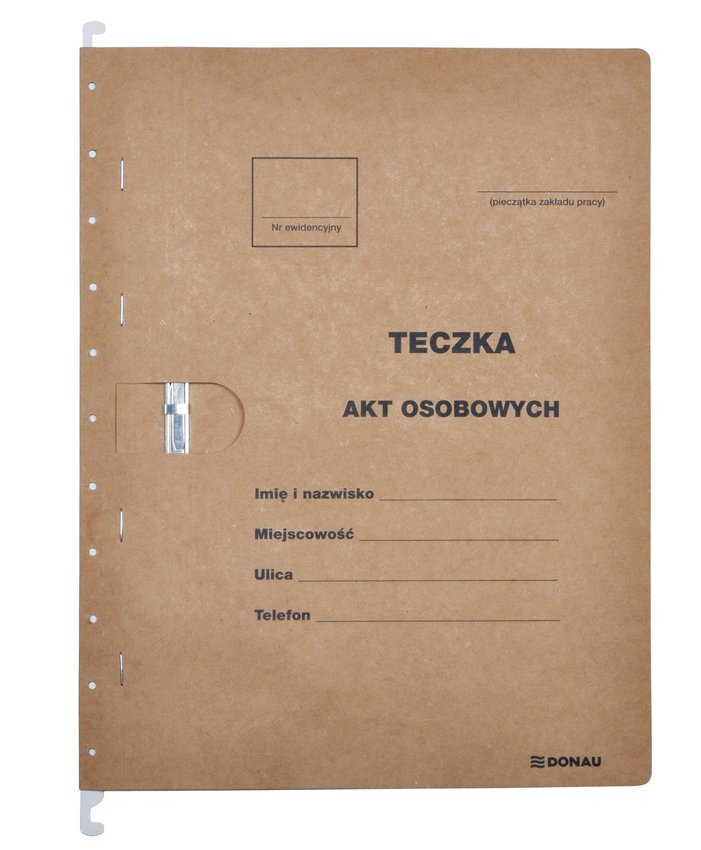 Teczka Zawieszkowa A4 do Akt Osobowych Szara /Donau
