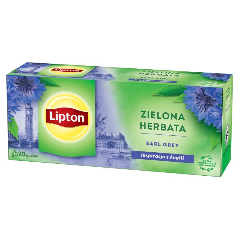 Herbata Lipton Zielona Earl Grey 20 Torebek
