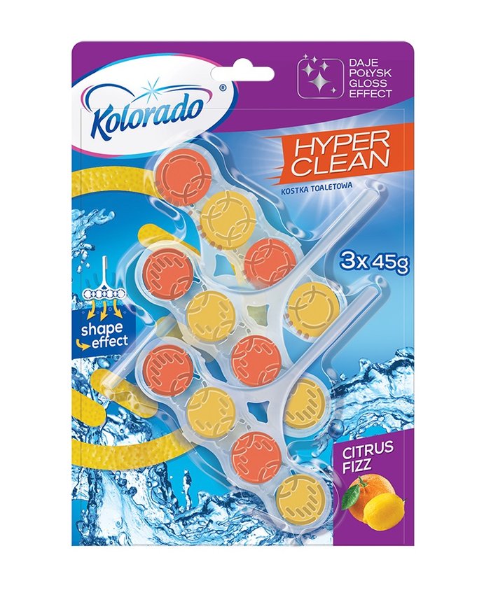 Kostka do WC 45g A'3 Hyper Clean Citrus Frizz / Kolorado