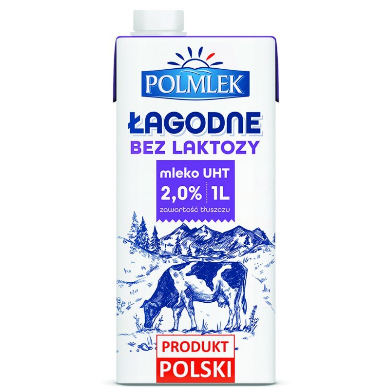 Mleko Uht Polmlek 2% Bez Laktozy 1L