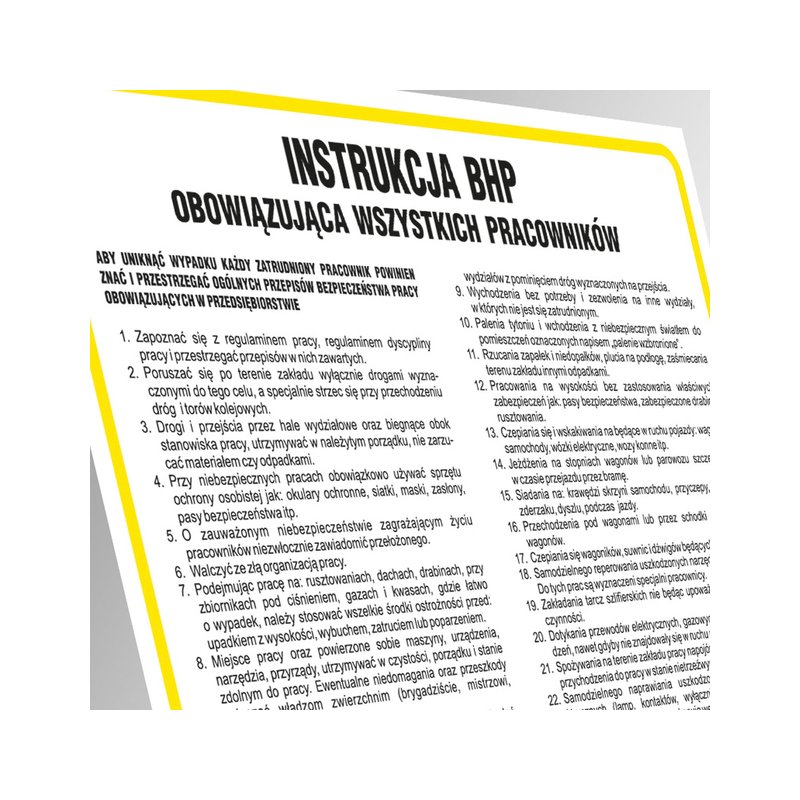Znak TDC Instrukcja Bhp Przy Obsłudze Niszczarki Dokumentów  /TDC