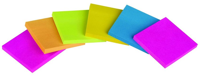 Karteczki Samoprzylepne Post-It Super Sticky (6916S-Ypob) 476X476Mm 6X45 Kart. Mix Kolorów