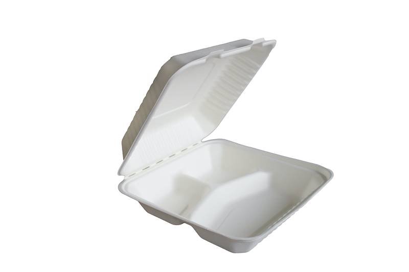Pojemnik z Trzciny Cukrowej Menubox 3-dzielny 23x20,5cm A'50 /LoveNature