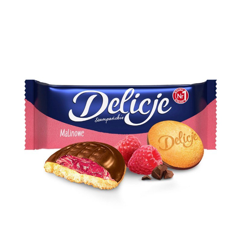 Ciastka Delicje Szampańskie 147 G Malinowe