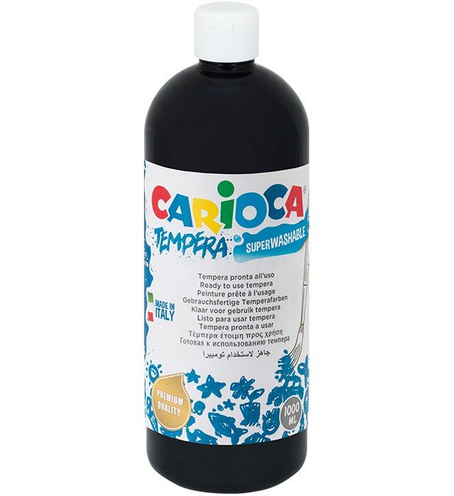 Farba Carioca tempera N 1000 ml (40430/02) czarna