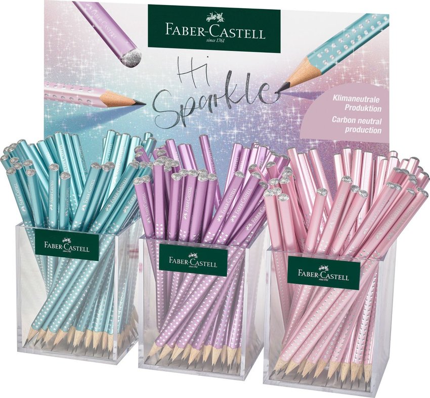 Ołówek Sparkle Pearly Cosmic  3X48 Kol. (Rose Metallic, Ocean Metallic, Violet Metallic) Display Faber-Castell