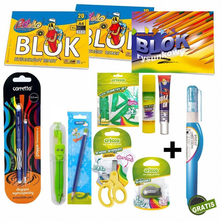 Mega Zestaw Wyprawka Szkolna XXL + Gratis! 
