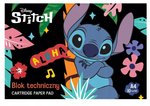 Blok Techniczny A4 10k Biały Disney Stitch