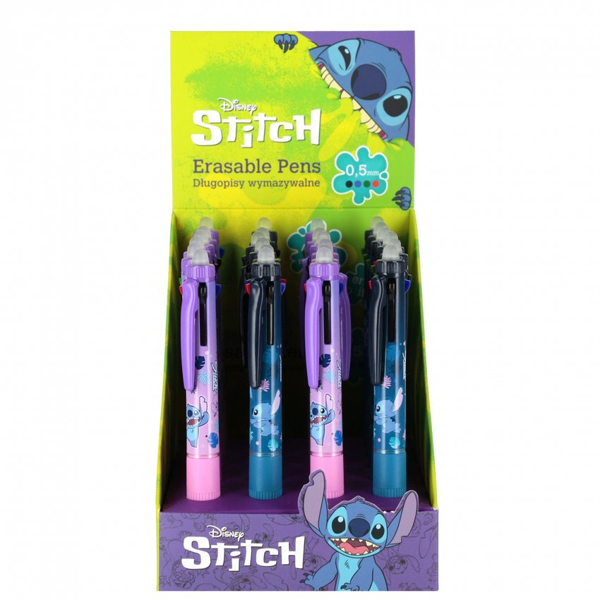 Długopis Ścieralny Disney Stitch 4kol (szt.)