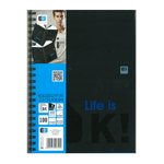 Kołozeszyt A4 100K Kr/Li Pp 4xOkładka Black&Blue Interdruk