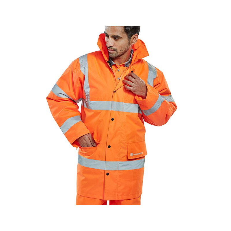 Kurtka Ostrzegawcza Beeswift Constructor Rozm. 3XL Pomarańczowa   /BEESWIFT