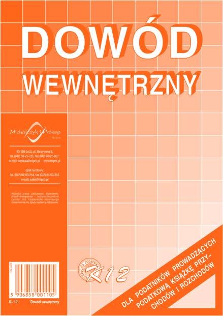 Dowód Wewnętrzny A5 K12 /MiP