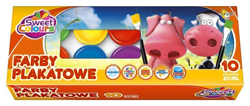 Farby Plakatowe 10 kol. 20ml Sweet Colours / Otocki