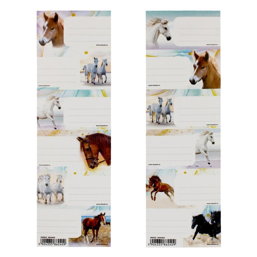 Naklejki Na Zeszyt 6szt. Horses /Starpak