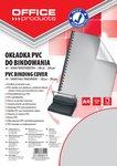 Okładki Do Bindowania Office Products PVC A4 200 mikr. 100Szt. Szare Transparentne
