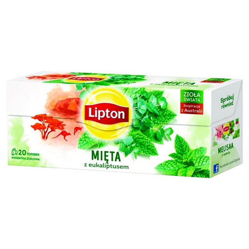 Herbata Lipton 20 Torebek Ziołowa Z Miętą I Eukaliptusem