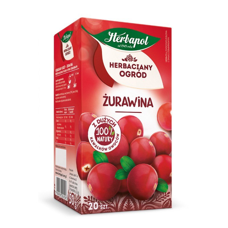 Herbata Herbapol Herbaciany Ogród 20 Torebek Żurawina