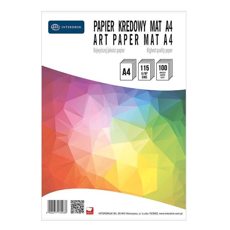 Papier Kredowany A4 Mat 100Ark Interdruk