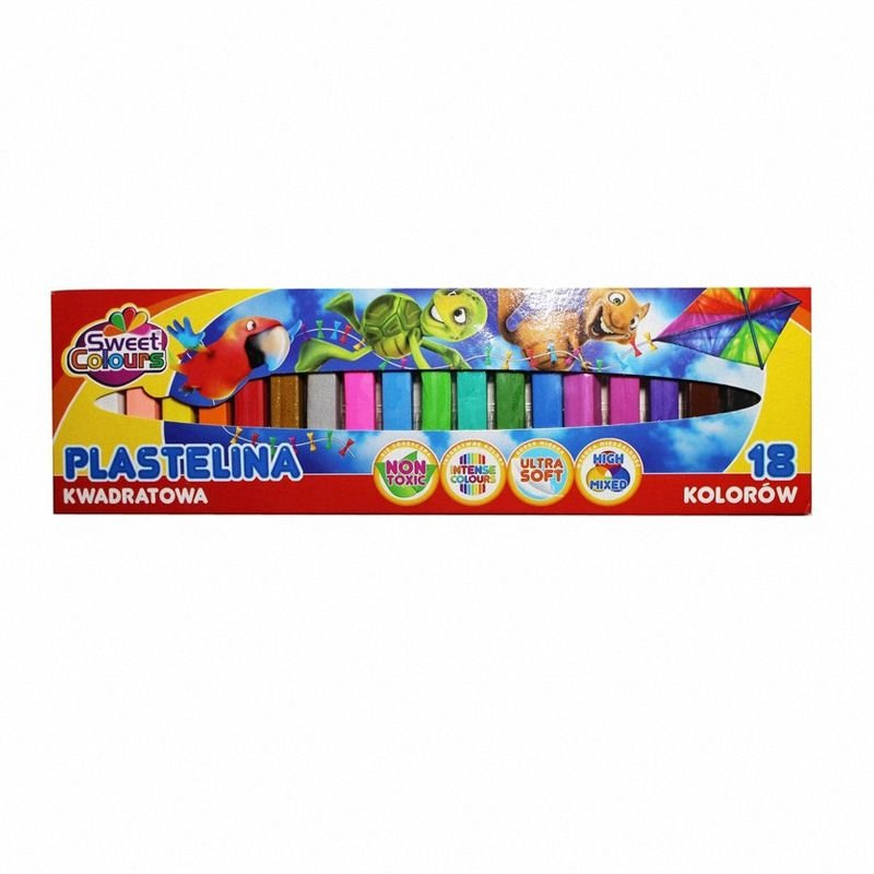 Plastelina 18 kol Kwadratowa Sweet Colours / Koma-Plast