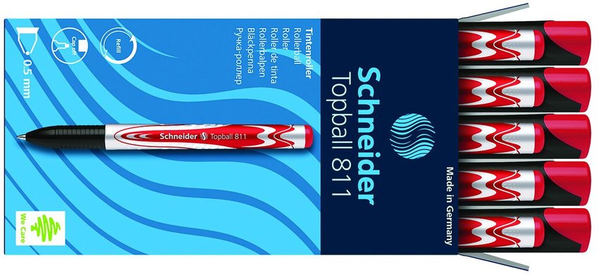 Pióro Kulkowe Schneider Topball 811 05 mm Czerwone