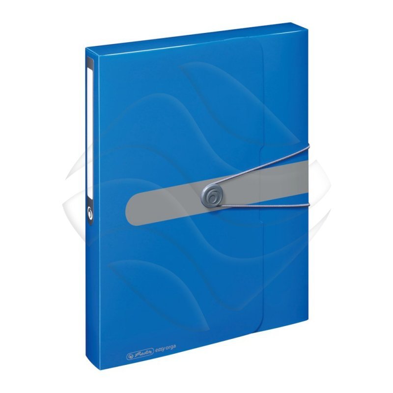 Teczka na Gumkę A4 BOX PP 40mm Easy Orga Niebieska /Herlitz