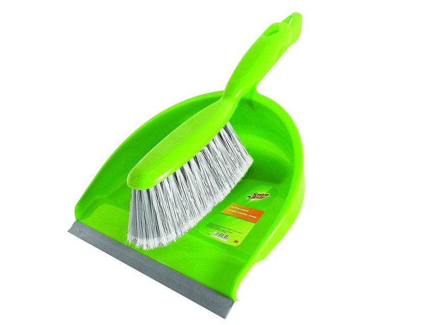 Zestaw Szczotka Z Szufelką Scotch Brite Zielono-Srebrny