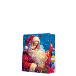 Torebka Ozdobna Standard (20x25x10cm) Santa Claus with gift boxes /Paw