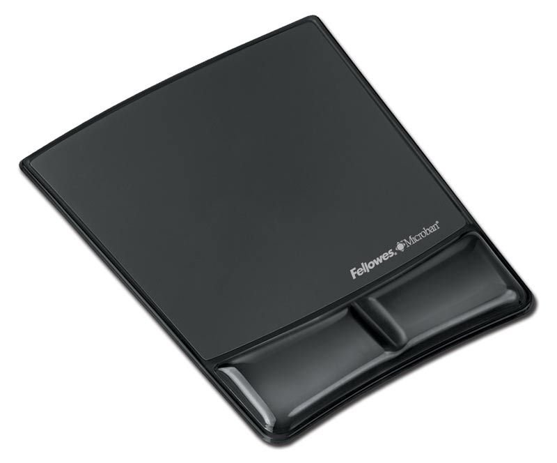 Podkładka pod Mysz i Nadgarstek Health-V Crystal 9182301 Czarna /Fellowes