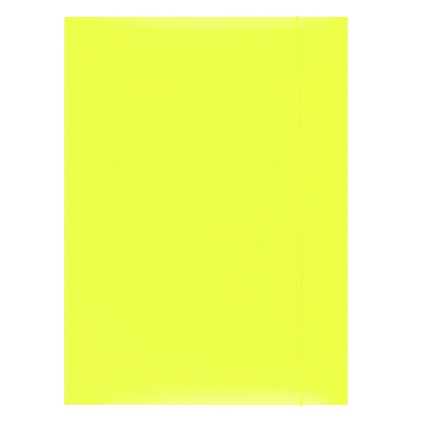 Teczka Z Gumką Office Products Karton A4 300Gsm 3-Skrz. Żółta