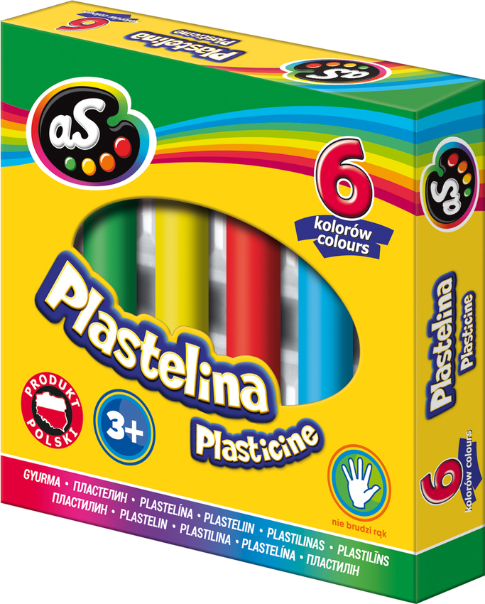 Plastelina Szkolna 6 kolorów As /Astra
