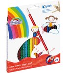 Kredki FIORELLO Super Soft 24 kol. ostrz. trójkątna