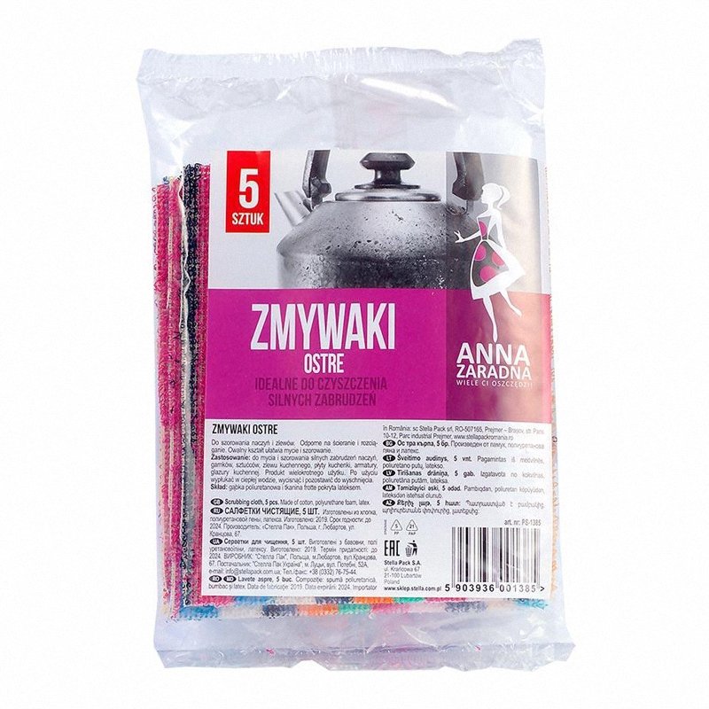 Zmywaki ostre MAXI 5 szt./ Anna Zaradna
