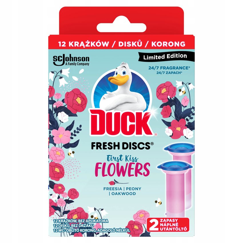 Żel Wc Duck 2x36ml Punktowy Flowers Zapas